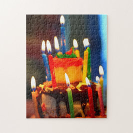 Quebra-cabeça Bolo de aniversário com velas