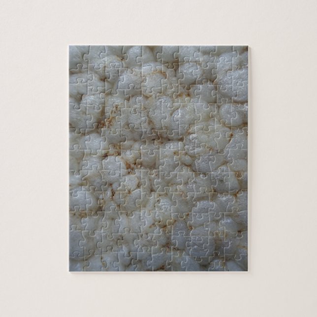 Quebra-cabeça Bolo de Arroz, Comida Saudável, Snack Branco (Vertical)