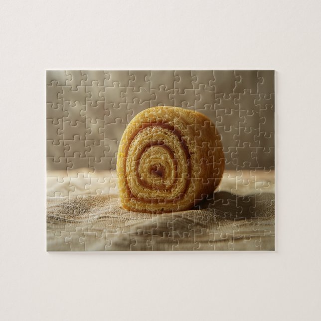 Quebra-cabeça Bolo de Rolo Cake Brasil Comida Tasty Foto (Horizontal)