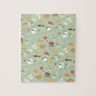 Quebra-cabeça Bolo e tortas de cozimento na cozinha