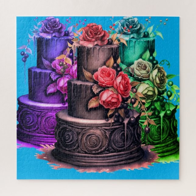 Quebra-cabeça Bolos de casamento de nível 3 (Vertical)