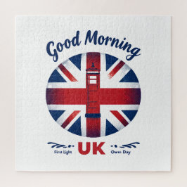 Quebra-cabeça Bom dia Reino Unido - Union Jack & London Phone Bo