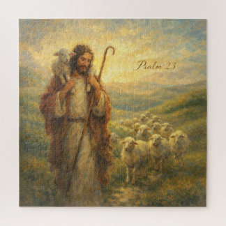 Quebra-cabeça Bom Pastor Jesus Decoração de Parede