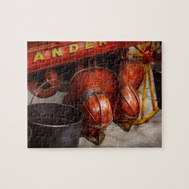 Quebra-cabeça Bombeiro - chapéus - eu ofereci-me para este (Horizontal)