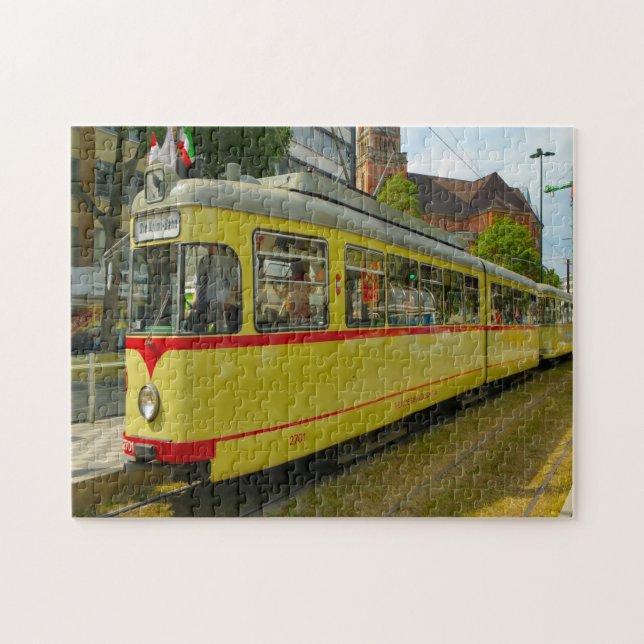 Quebra-cabeça Bonde de Düsseldorf Alemanha. (Horizontal)