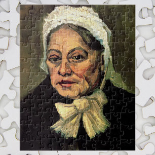 Quebra-cabeça Boné Branco de Velhice Mulher por Vincent van Gogh