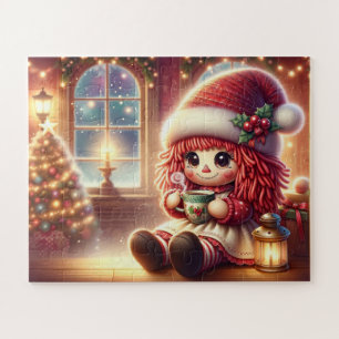 Quebra-cabeça Bonita bebendo de Natal, chocolate quente