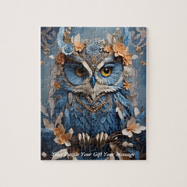 Quebra-cabeça Bonita Boho Owl (Vertical)
