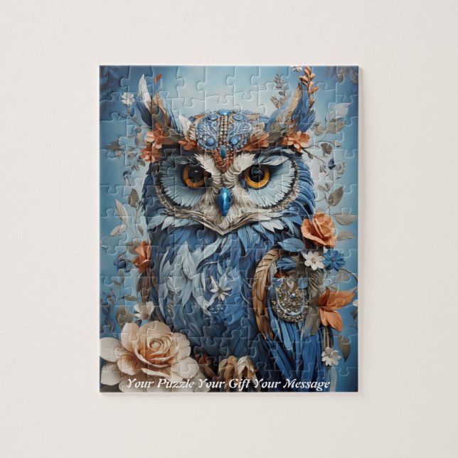 Quebra-cabeça Bonita Boho Owl (Vertical)