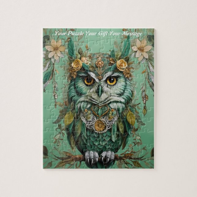 Quebra-cabeça Bonita Boho Owl (Vertical)