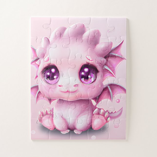 Quebra-cabeça Bonita e Adorável Fantasia Rosa Bebê Poster (Vertical)