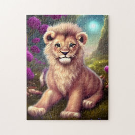 Quebra-cabeça Bonita Fantasia Cute Kawaii Lion Cub