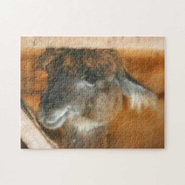 Quebra-cabeça Bonita Llama Face Fazenda Arte Animal (Horizontal)