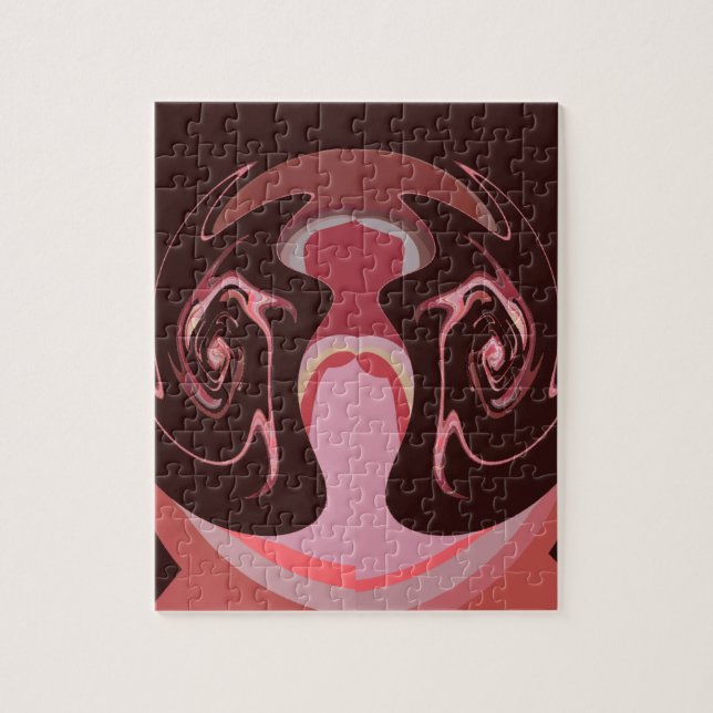 Quebra-cabeça Bonita Maroon Motif Impressão (Vertical)