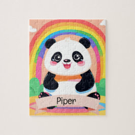 Quebra-cabeça Bonito Bebê Panda Rainbow