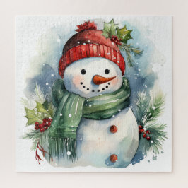 Quebra-cabeça Bonito boneco de neve de Natal