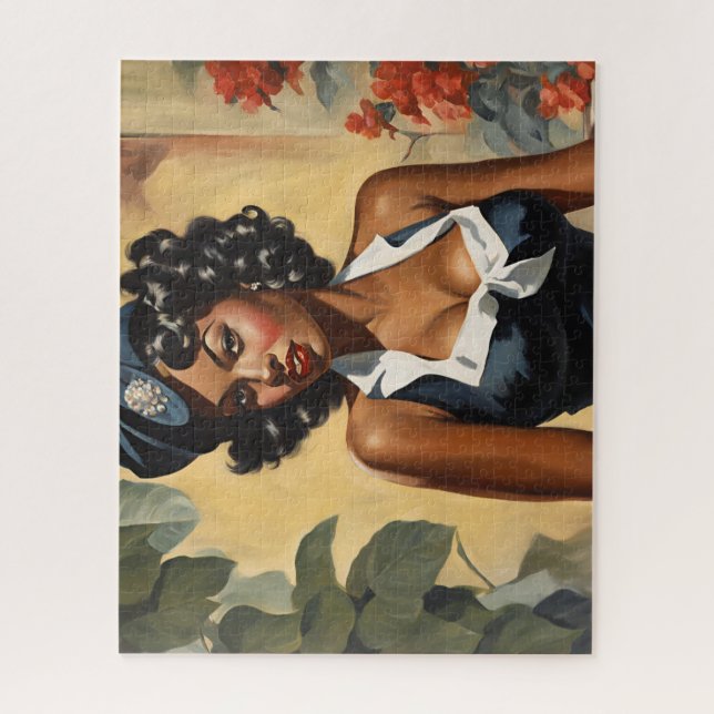 Quebra-cabeça Bonito em azul (Vertical)