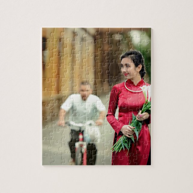 Quebra-cabeça Bonito em Vermelho (Vertical)