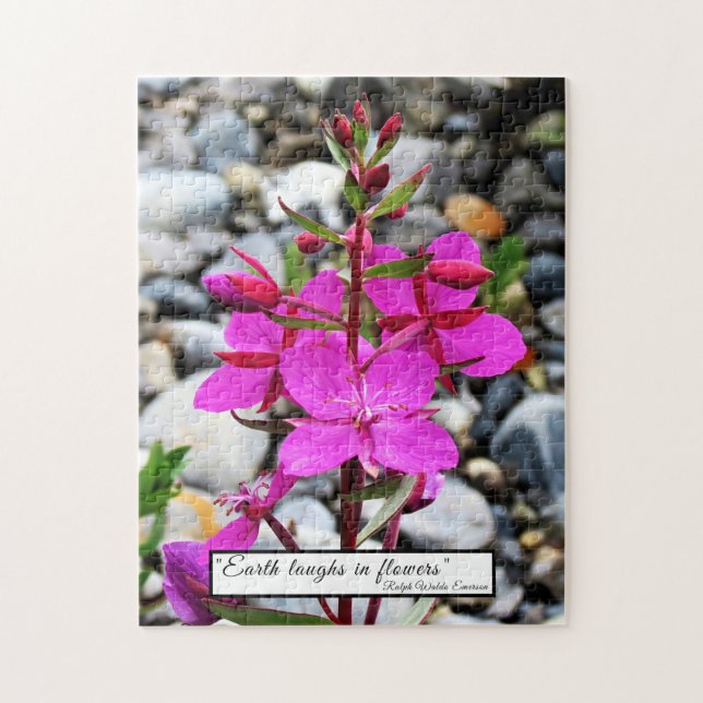Quebra-cabeça Bonito Pink Fireweed Wildflower Bloom no Canadá (Vertical)