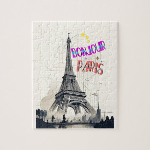 Quebra-cabeça Bonjour Colorful Paris