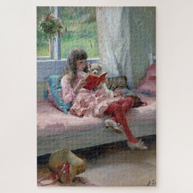 Quebra-cabeça Bons Amigos por Albert Edelfelt 1881 (Vertical)