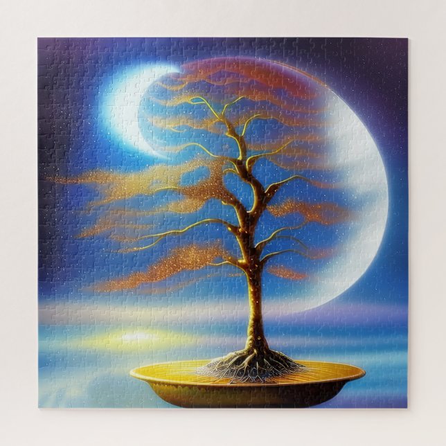 Quebra-cabeça bonsai paisagem lunar  (Vertical)