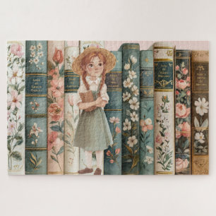 Quebra-cabeça Book Lover Anne of Green Gables Livros Florais