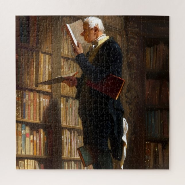 Quebra-cabeça Bookworm Carl Spitzweg Art (Vertical)