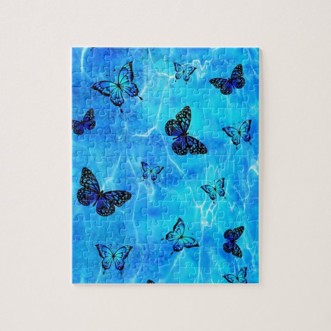 Quebra-cabeça Borboleta Azul (Vertical)