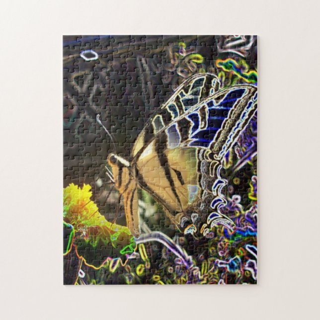 Quebra-cabeça Borboleta de néon (Vertical)