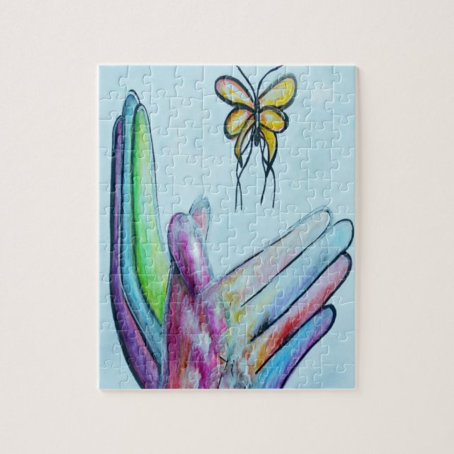 Quebra-cabeça Borboleta do ASL (Vertical)