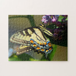 Quebra-cabeça Borboleta do Swallowtail do Tigre em Lilac Quebra-