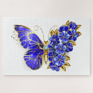 Quebra-cabeça Borboleta Flor Sapphire