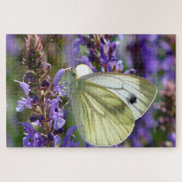 Quebra-cabeça Borboleta Pieris Rapae Branca.