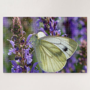 Quebra-cabeça Borboleta Pieris Rapae Branca.