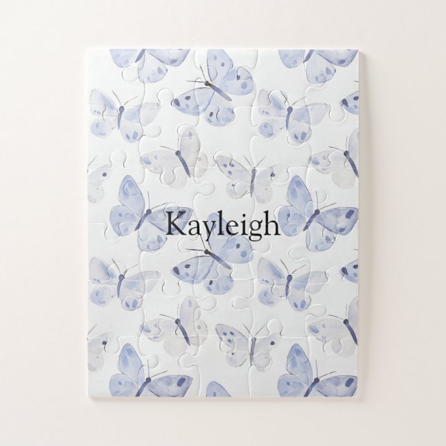 Quebra-cabeça Borboletas de Lavanda Roxo (Vertical)