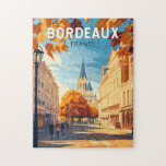 Quebra-cabeça Bordeaux France Vineyard Viagem Art Vintage<br><div class="desc">Bordéus retro vetor viagem design. Bordeaux,  centro da famosa região vitícola,  é uma cidade portuária no rio Garonne,  no sudoeste de França.</div>