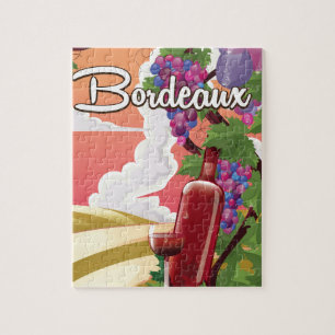 Quebra-cabeça Bordeaux France Vintage poster de viagens