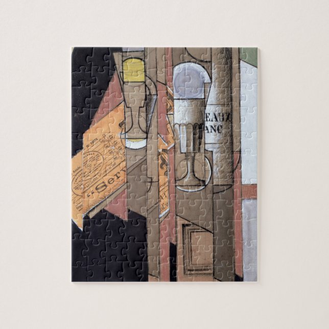 Quebra-cabeça Bordéus branco, 1913 (gouache & lápis no papel) (Vertical)