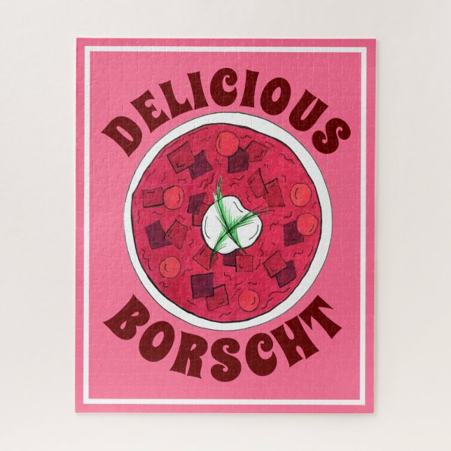 Quebra-cabeça Borscht Leste Europeu Beet Beet Sopa (Vertical)