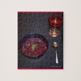 Quebra-cabeça Borshch & vodca ucranianos da comida da alma da