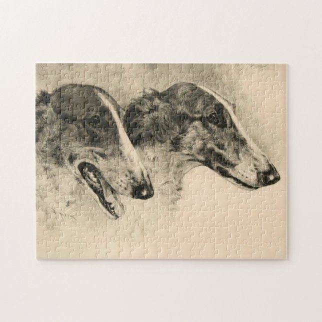 Quebra-cabeça Borzoi Pair (Horizontal)