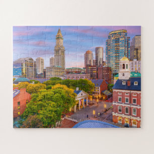 Quebra-cabeça Boston City Building Massachusetts EUA