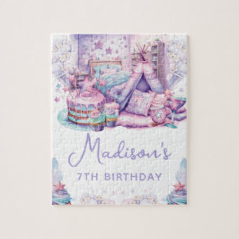 Quebra-cabeça Bote Pastel Personalizado Sleepover Aniversário