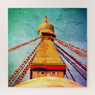 Quebra-cabeça Boudhanath Stupa, Olhos Buda, Himalaias/Nepal