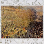 Quebra-cabeça Boulevard des Capucines, por Claude Monet, Belas A<br><div class="desc">Boulevard des Capucines (1873) apresentada por Claude Monet é uma pintura vintage impressionism fine art cityscape em cores quentes no outono. O Boulevard des Capucines é um dos quatro "grands boulevards" em Paris, uma cadeia de boulevards que circulam a leste-oeste que inclui também o Boulevard de la Madeleine, o Boulevard...</div>