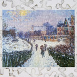 Quebra-cabeça Boulevard Santo Denis Argenteuil por Claude Monet<br><div class="desc">O Santo Boulevard Denis Argenteuil, Snow Effect (1875) de Claude Monet é uma pintura típica de arte do impressionismo vintage. Uma paisagem urbana com uma estrada coberta de neve na cidade de Argenteuil, França, durante o inverno. Pessoas caminham pela rua e os prédios da cidade estão distantes. Sobre o artista:...</div>