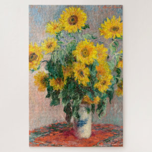 Quebra-cabeça Bouquet of Sunflowers by Monet Impressionist