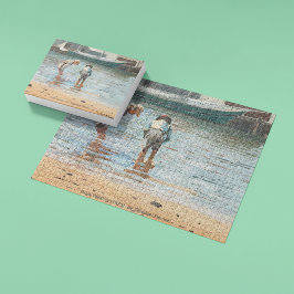 Quebra-cabeça Boys Wading (1873) Por Winslow Homer