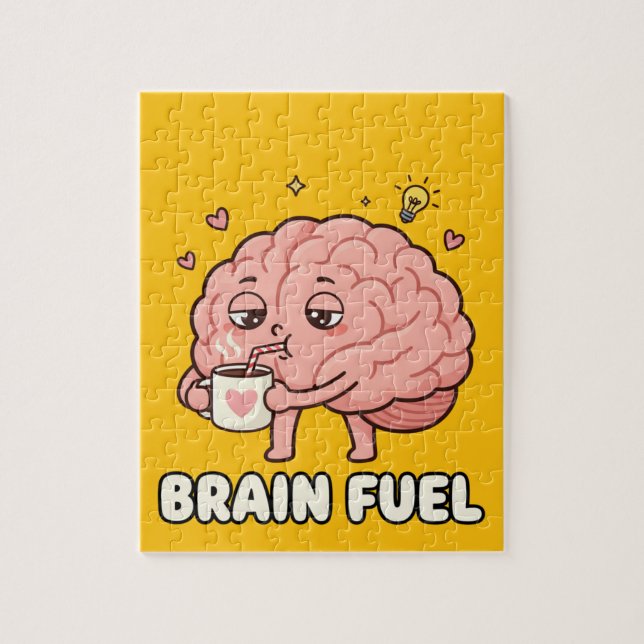 Quebra-cabeça Brain Fuel: Morning Coffee Motivation Cartoon (Vertical)